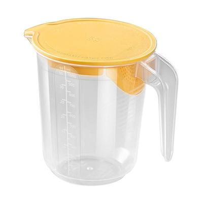 蛋液容器过滤杯带刻度食品级厨房用鸡蛋打蛋烘焙塑料挡板盖大容量