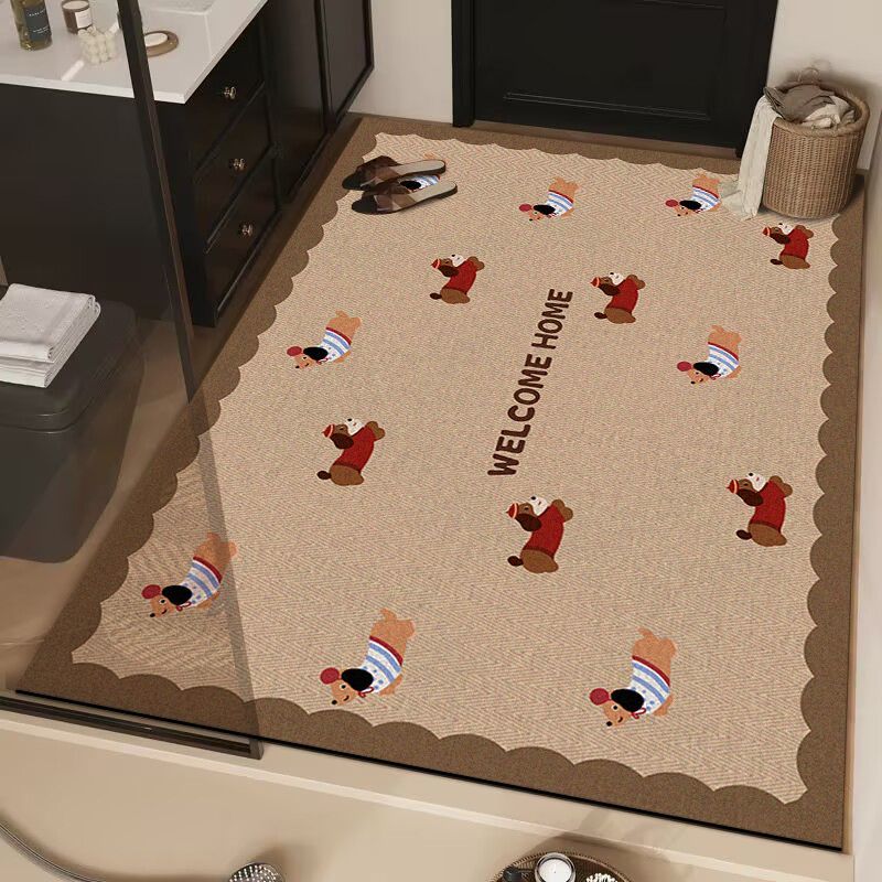 硅藻泥浴室吸水地垫加厚止滑厕所脚垫子卫生间大面积满铺速干门垫