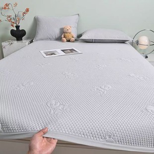 夏季 冰豆豆小冰熊凉感软凉席可折叠机洗凉席 新款