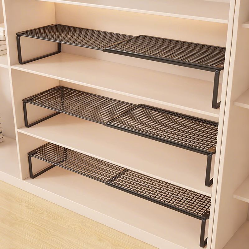 鞋柜中间隔板鞋柜分层隔板可伸缩省空间鞋子收纳神器双层鞋托架子