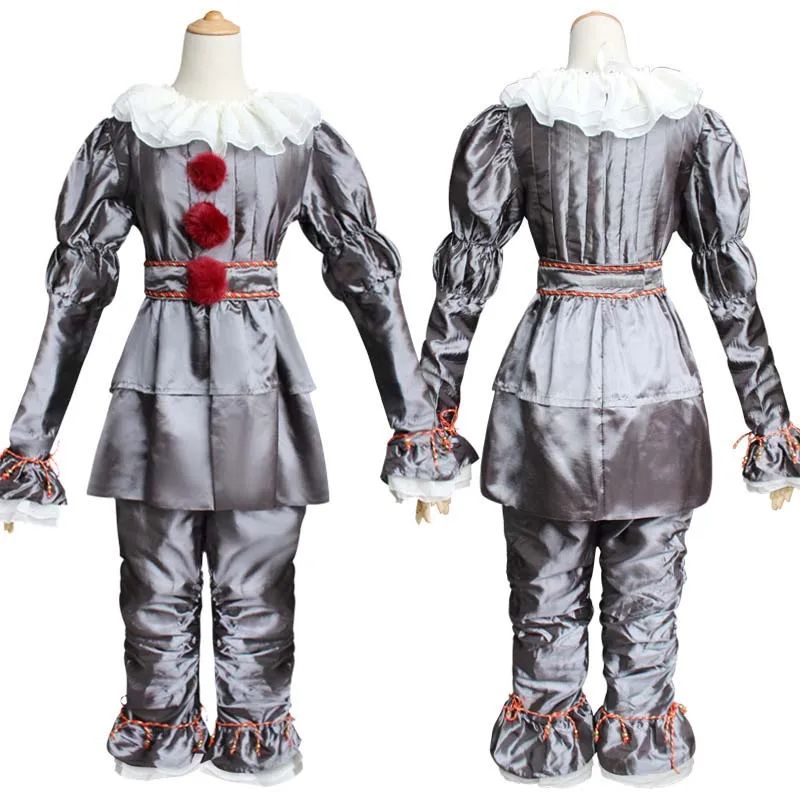 Pennywise Cosplay Costume Adult/Kids Clown Revival COS Terro