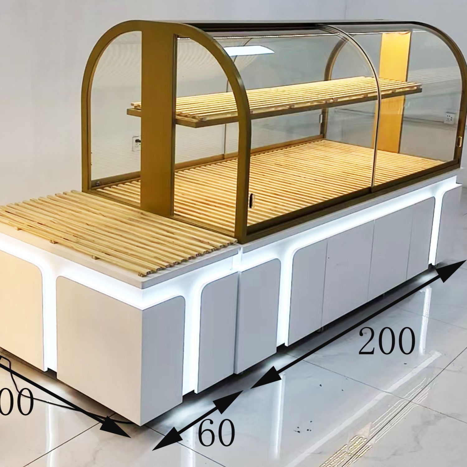 面包柜展示柜中岛柜边柜烘焙货架商用玻璃蛋糕糕点店模型柜样品柜