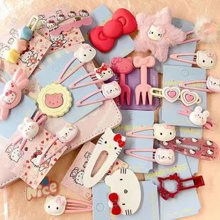 透风不透人窗帘发夹卡通猫发卡公主一字夹可爱多巴胺五星新kitt