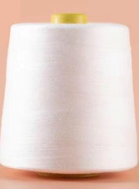 40S/2黑白色大卷高速涤纶8000码缝纫机线平车线拷边针线