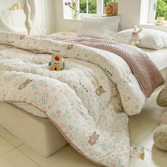 本诗朵棉花糖豆豆被A类母婴级豆豆绒AB版被子加厚绒被亲肤保暖