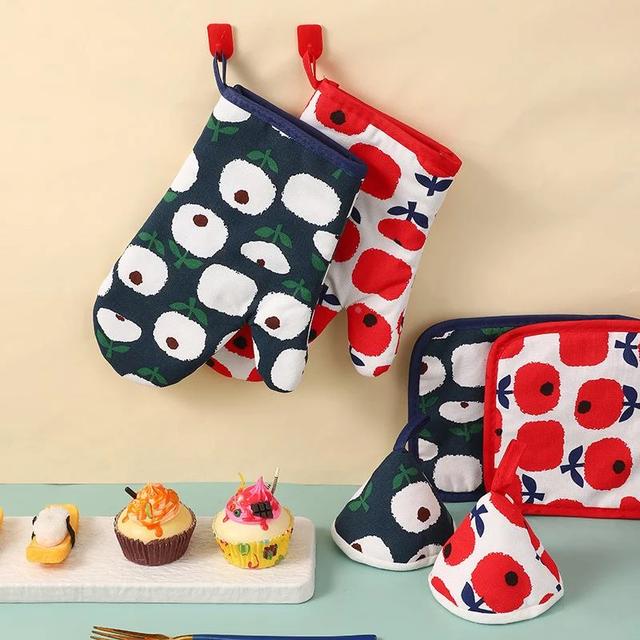 祝氏心宜防烫手套防烫帽隔热垫加厚厨房烤箱烘焙专用耐高温防热