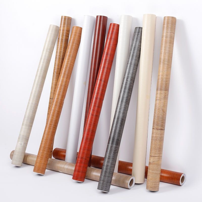 木纹壁纸墙纸自粘防水防潮衣柜子木门贴皮桌面仿木旧家具翻新贴纸