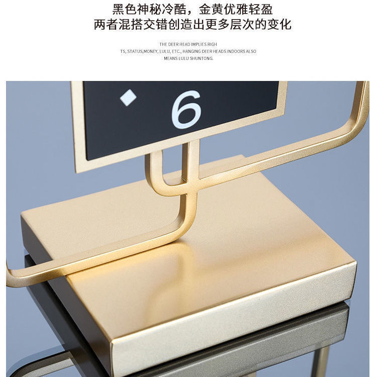 轻奢台式钟表客厅家用时尚桌面台钟摆钟现代简约坐钟创意时钟座钟