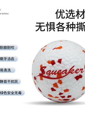 squeaker/斯奎恪宠物狗狗玩具球训练解闷静音耐咬狗狗球球玩具