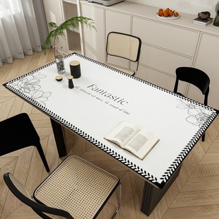 圆角餐桌桌布茶几高级感轻奢防水防油桌垫客厅可裁免洗桌面保护垫
