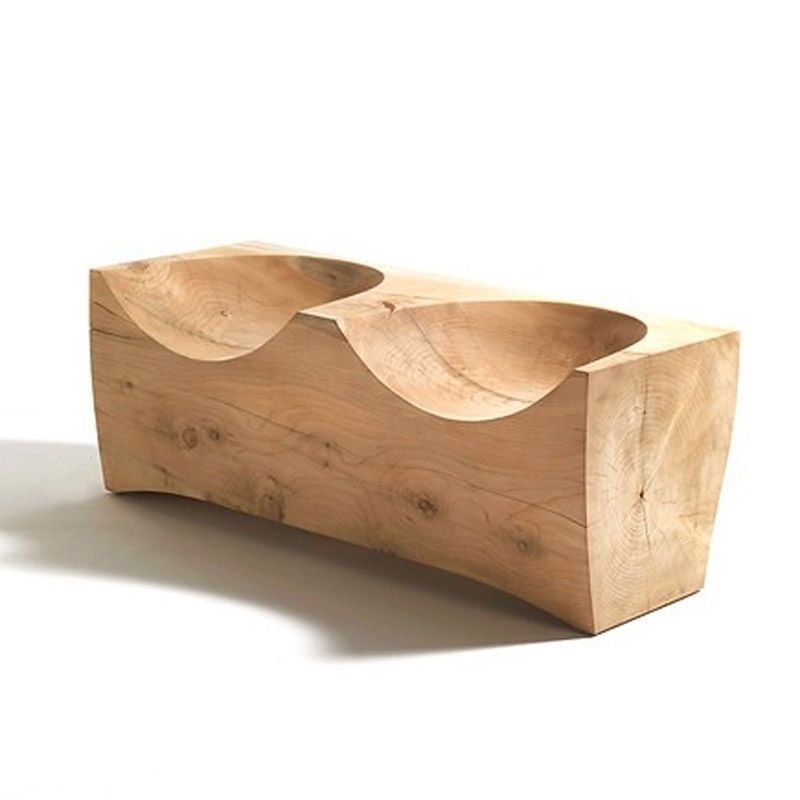 北欧休闲双人沙发长凳长实木个性床尾景观户外休息展示凳原木座椅