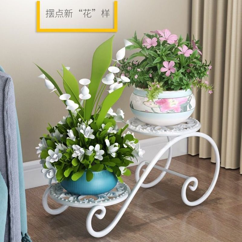 造型花盆架新款多层花架可移动置物架阶梯客厅落地式多层花架子阳
