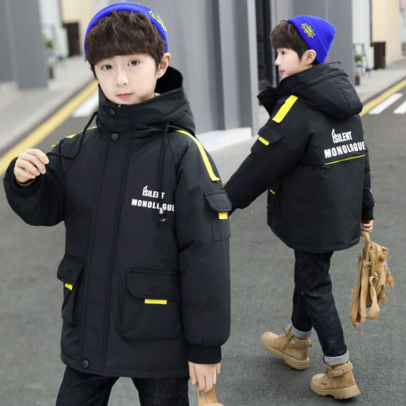 6男童加厚羽绒棉服冬装2025新款13中大童短款棉衣9岁儿童棉袄外套