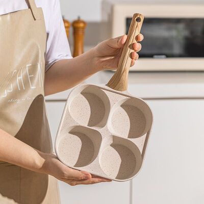 四格煎锅加深麦饭石四孔煎蛋锅鸡蛋汉堡锅早餐锅神器家用不粘锅平