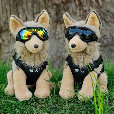 警犬狗玩偶毛绒玩具缉毒犬公仔仿真搜救狗布娃娃男生爱犬日礼物