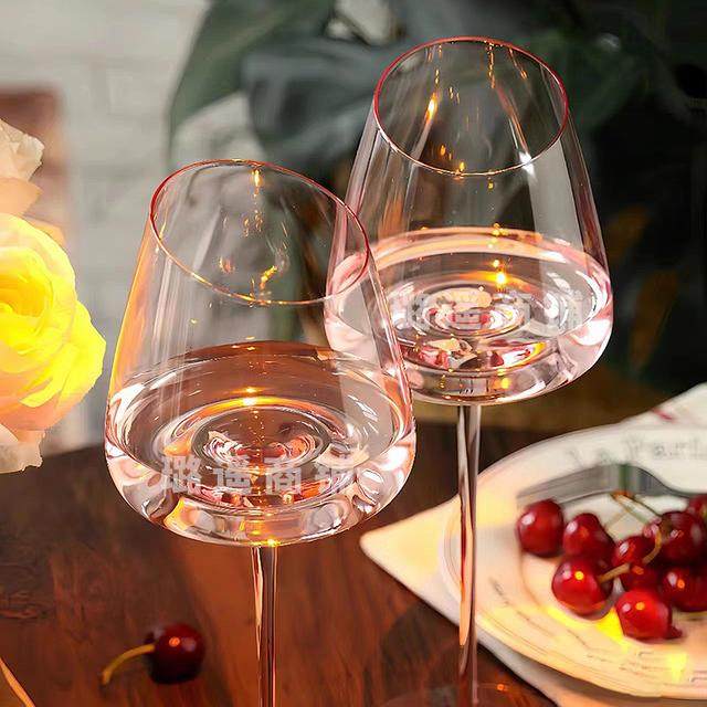 网红爆款高颜值粉色火烈鸟红酒杯情侣家用酒杯葡萄酒杯水晶高脚杯