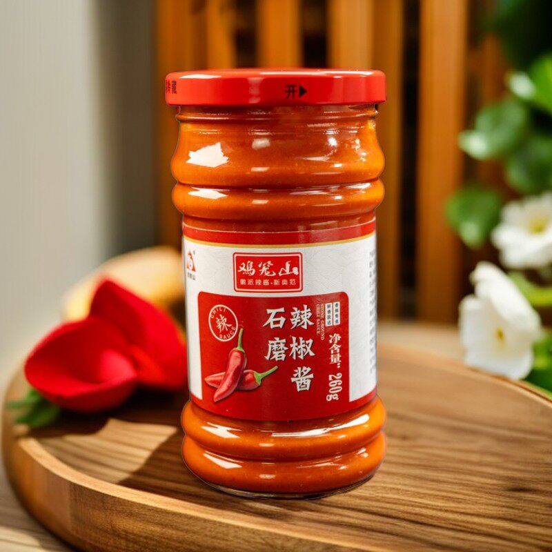 【0防腐】和县鸡笼山石磨辣椒酱安徽农家风味辣椒酱蘸包子饺子拌