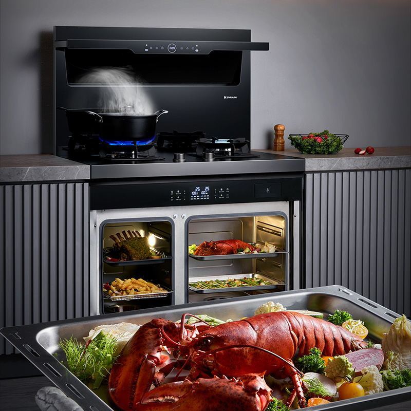 喜厨好太太厨房家用集成灶一体蒸烤箱变频油烟机侧吸消毒柜燃气灶