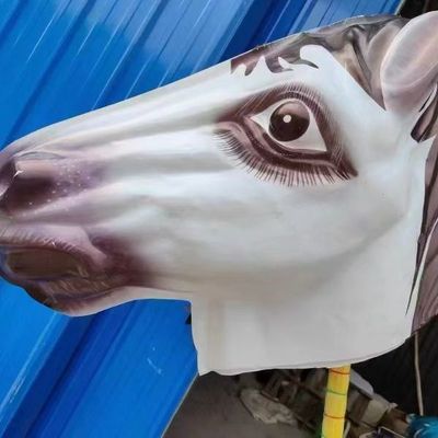 祈福用品塑料马头牛头彩绘吸塑牛马纸扎纸活半成品一整套全套室外