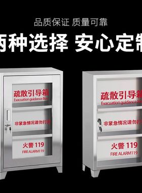 304不锈钢消防疏散引导箱商场应急消防箱逃生家庭火灾物质柜套装