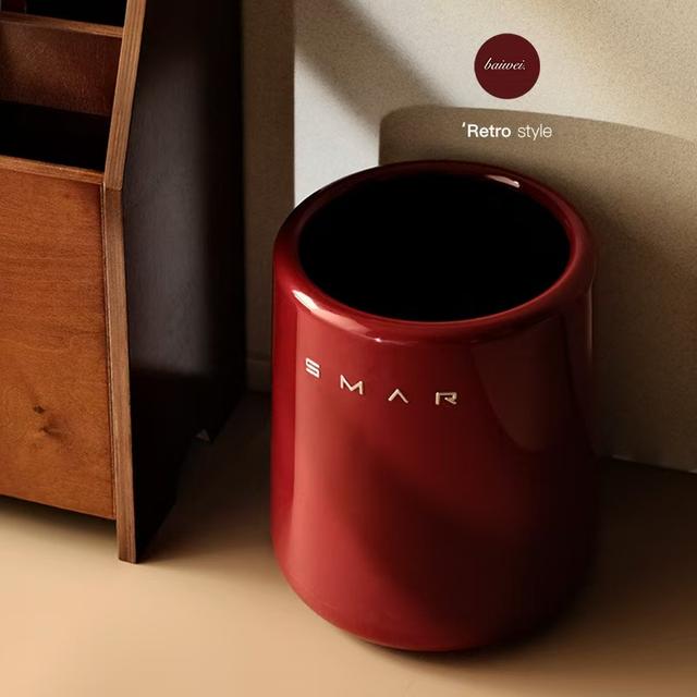 【支点佳居】爆款12L大容量垃圾桶高颜值家用双层垃圾桶轻奢风纸