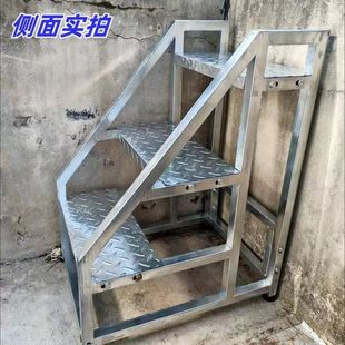 工业梯子扶手家用阶梯登高楼梯三步户外楼梯登高梯台阶加厚踏步