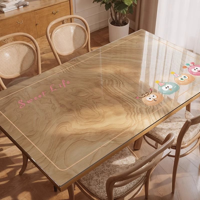 桌面防护垫透明软玻璃桌垫防水防油免洗书桌学生小桌布桌面保护垫