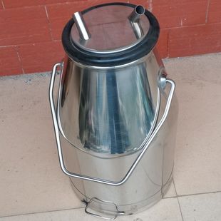 挤奶机奶桶家用奶牛羊吸奶器专用不锈钢带盖奶桶201不锈钢奶桶
