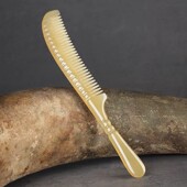 名匠精品黄牛角短齿一指梳梳子家用细齿18cm左右送人自用可选