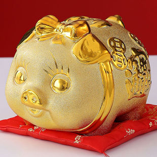 金猪存钱罐陶瓷只进不出2025年新款男女孩子儿童网红成人储蓄钱罐