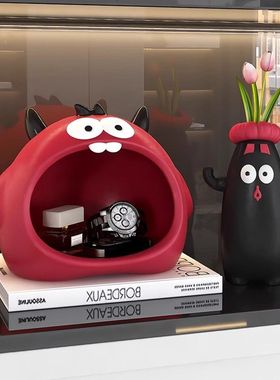 小怪兽入户门口放钥匙收纳玄关摆件客厅桌面家居软装饰品乔迁礼物