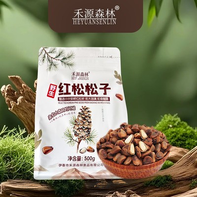 2025年新货禾源森林伊春野生开口红松子500g/袋小兴安岭