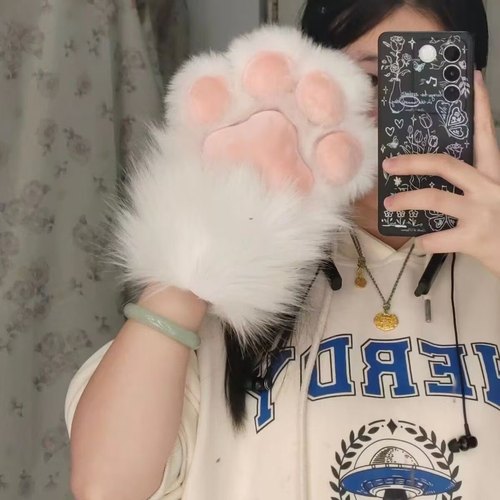 二次元漫展可爱猫爪兽装手套肉垫发声Cosplay兽爪成品fursuit爪子