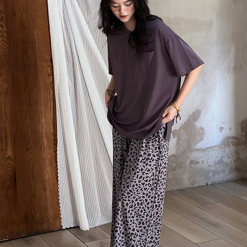 2025年新款睡衣女款春夏季纯棉薄款短袖长裤休闲可外穿家居服套装