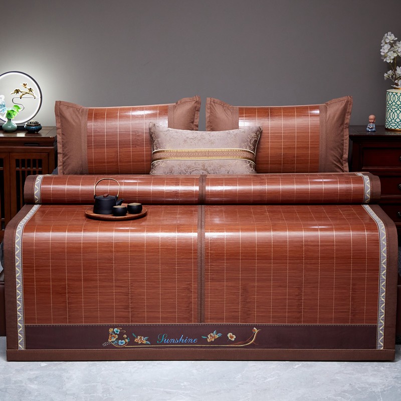 【推荐】2025款凉席竹席夏季草席家用双面正反两用冰丝席折叠