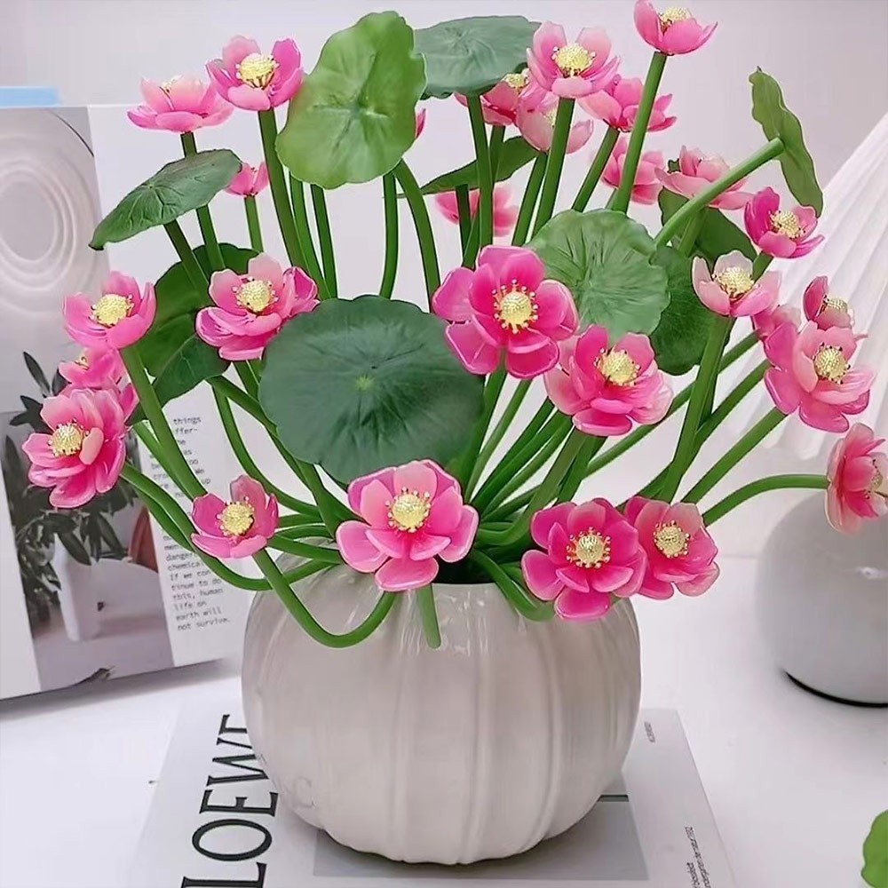 【材料+送防摔花瓶】仿玉款贵妃荷花 手工DIY材料包