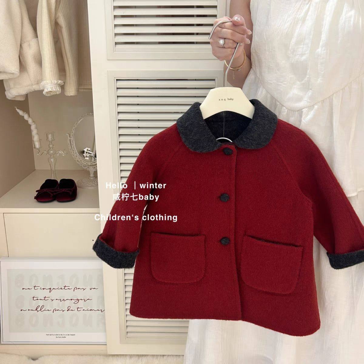 女童拜年服大衣秋冬2024新款儿童两面穿毛呢外套中长款衣服韩版,童装/婴儿装/亲子装,套装,淘宝优惠券,粉丝福利购,淘宝优惠卷