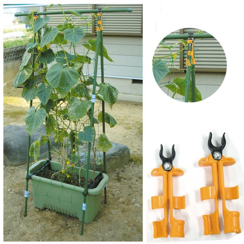 花架爬藤连接卡扣植物架配件卡支柱连接人字夹园艺扣柱配件支架杆图片