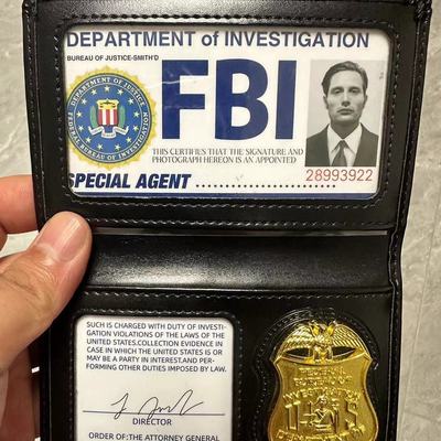 随身证卡套FBI特工金属证件夹皮套单独卡包可装驾驶证可定制
