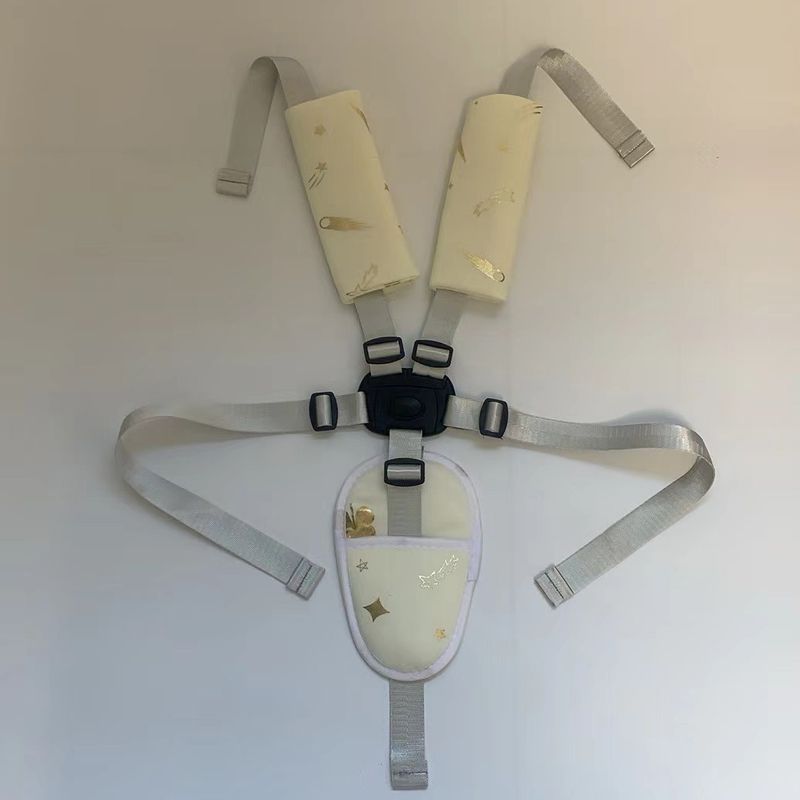 遛娃神器推车宝宝餐椅儿童通用座椅推车五点式安全带保护绳护肩