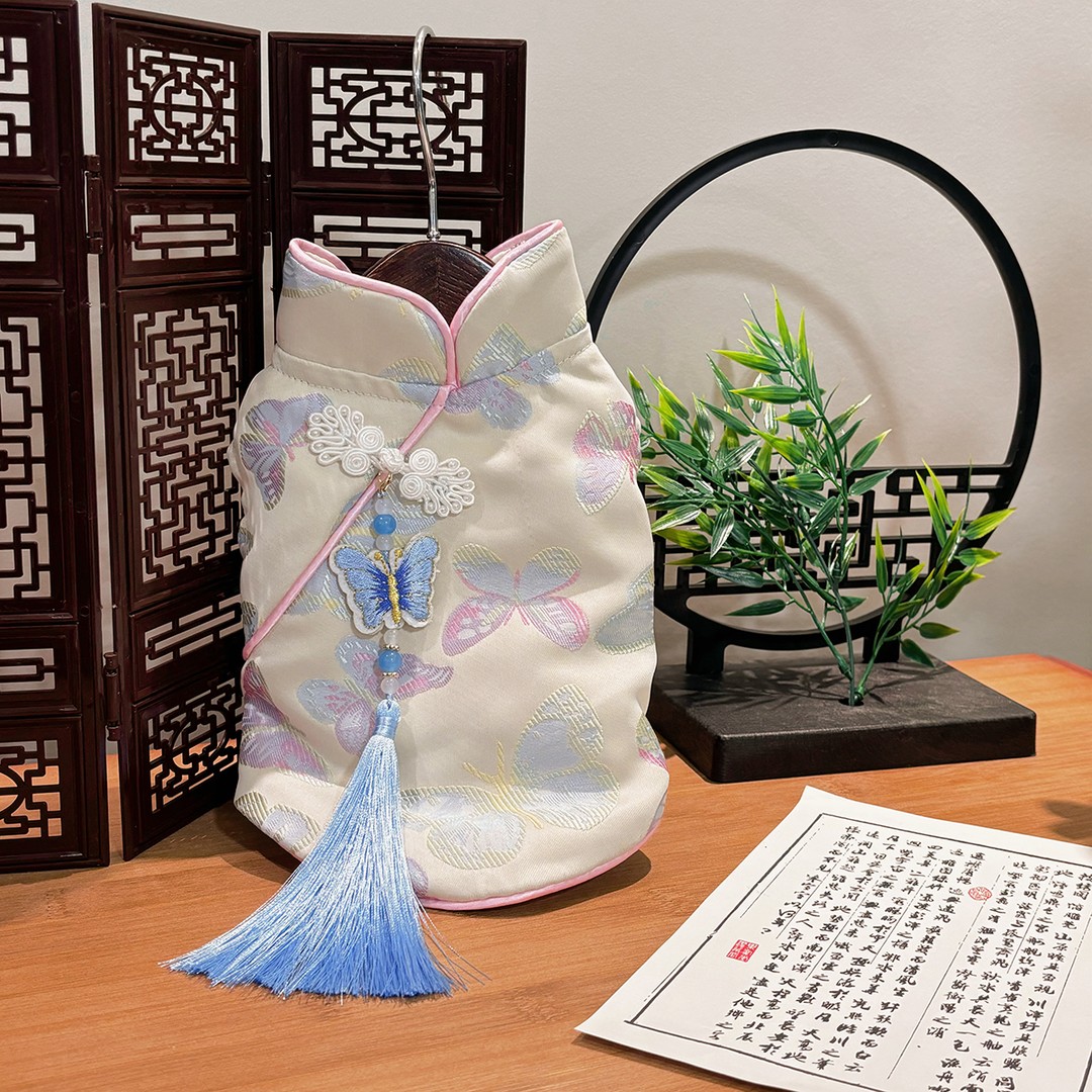 秋冬新款国风宠物旗袍狗狗猫咪衣服中小型犬适用比熊泰迪新中式