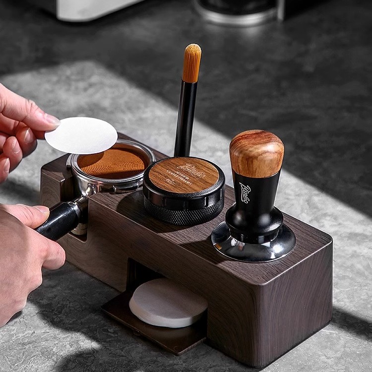 Bincoo咖啡压粉底座布粉器粉锤三件套手柄填压支架收纳工具全套