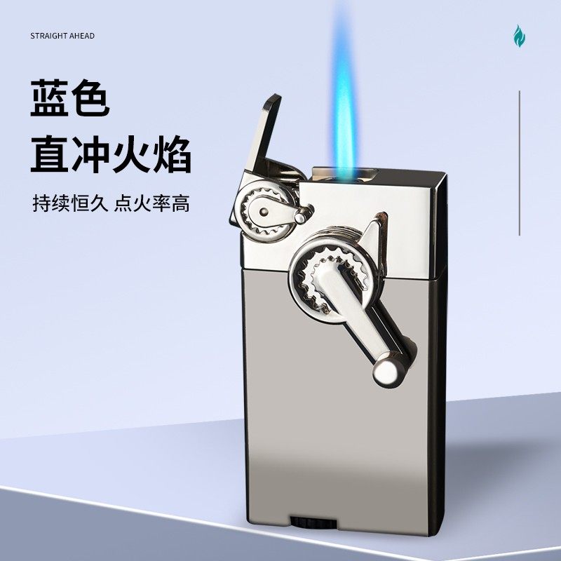 2025年火爆款金属摇杆充气防风打火机炫酷个性网红款火机定制礼物