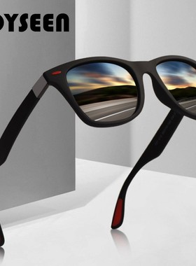 BOYSEEN偏光太阳镜方框百搭潮酷驾驶镜防紫外线机车镜男可配镜P21