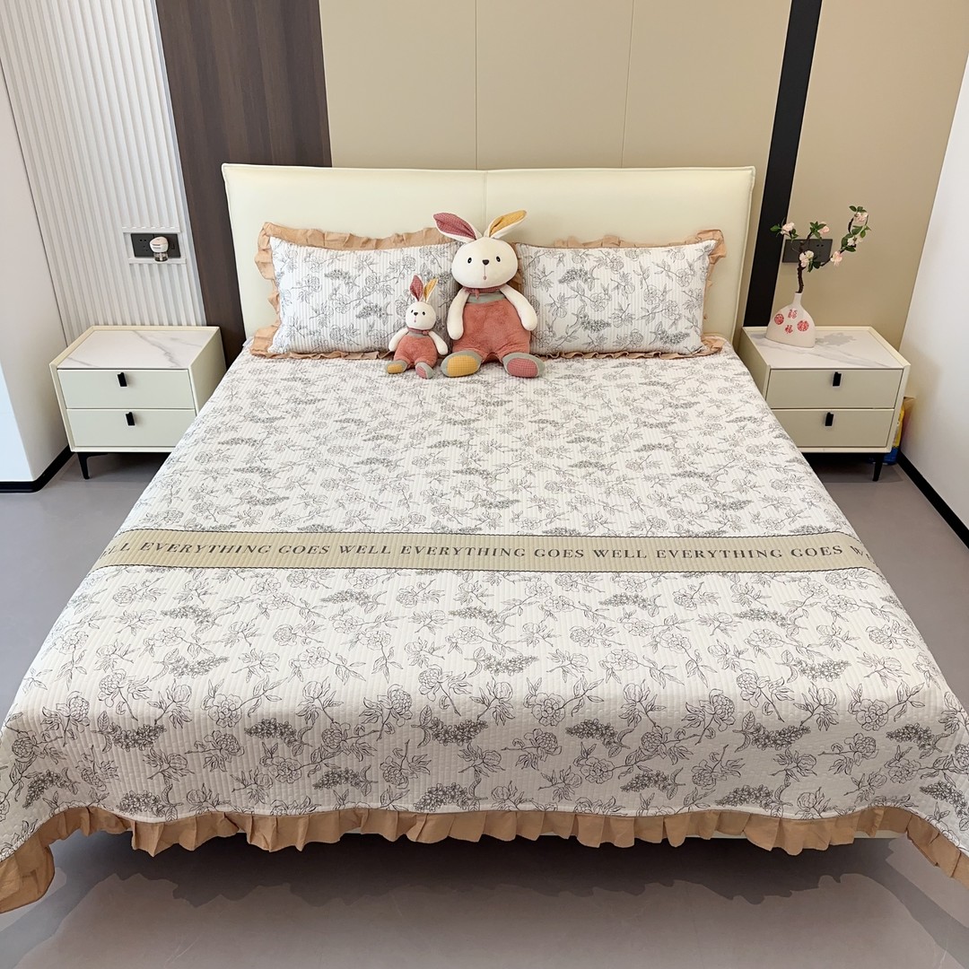 闫老板全棉床盖四季通用加厚防滑透气可机洗榻榻米床盖