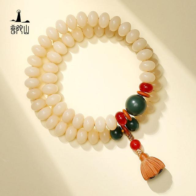 非金属木质手链 普陀山 菩提手持双圈奶豆手串新品