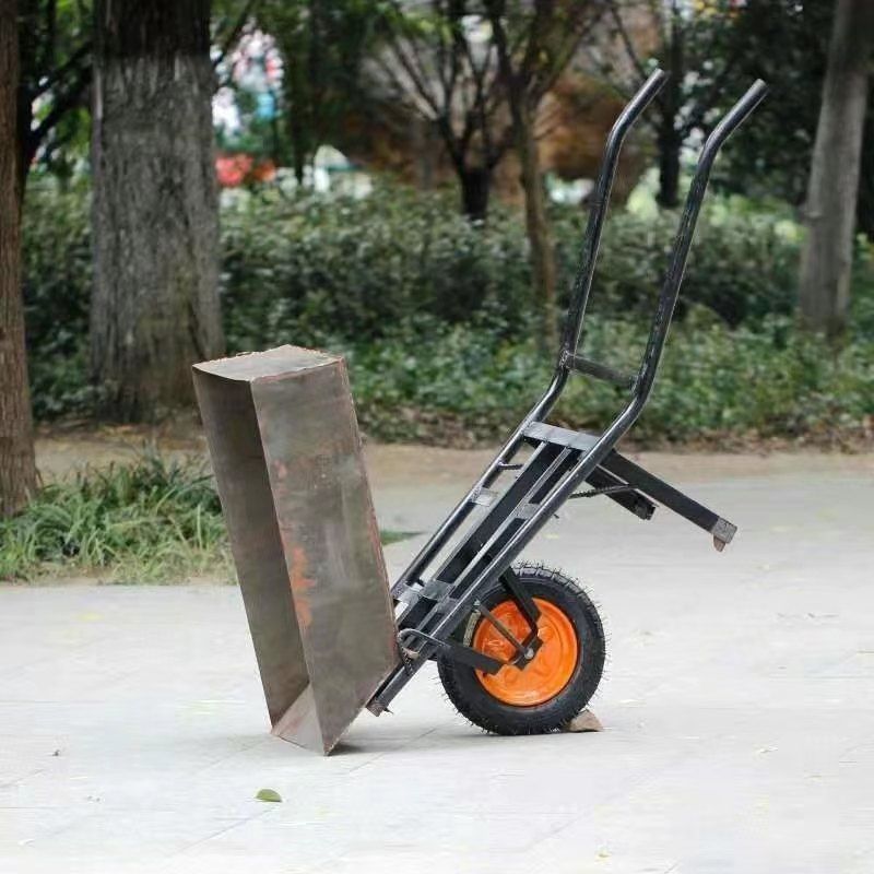 独轮车鸡公车单轮手推车老虎车建筑工地翻斗车手推农用果园搬运车