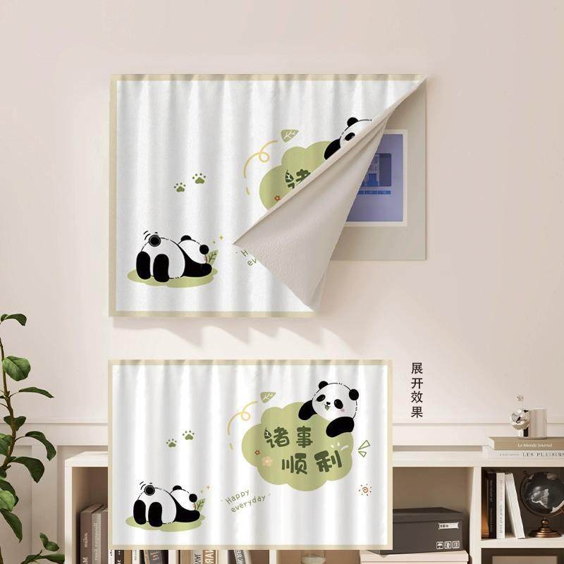 卡通电表箱装饰画电表箱遮挡帘布帘客厅可视门铃遮挡帘免打孔电闸