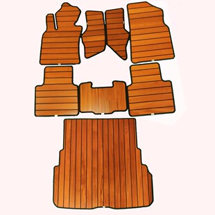 轿车SUV实木脚垫柚木地板专车专用纯实木脚垫专车