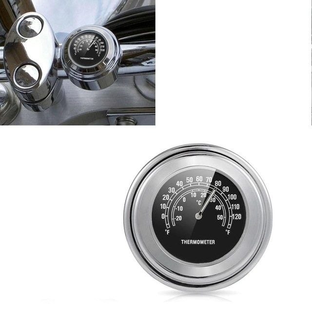 摩托车时间表改装哈雷电动车龟王太子车通用车载温度计车把时钟表